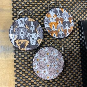 Psychedelic Dog Bottle Opener Key Ring Set Handmade Gifts and Accessories
